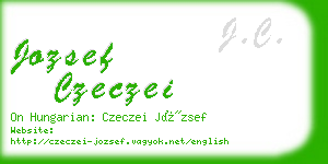 jozsef czeczei business card